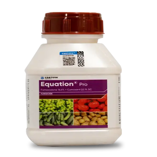 Equation Pro is a systemic fungicide containing Famoxadone 16.6% and Cymoxanil 22.1% SC